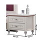 Hanah Home Ezgi Mesita de Noche Crema Claro